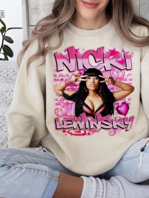 Retro Nicki Lewinsky Airbrush Style Shirt Nicki Shirt Nicki Minaj Tour Merch Nicki Minaj Merch Unique revetee 4