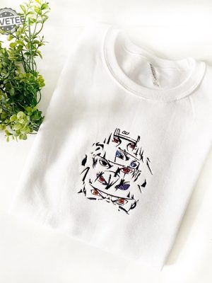 Naruto Uchiha Itachi Embroidered Sweatshirt Anime Birthday Gift Anime Gift Anime Fan Naruto Characters Itachi Uchiha Sharingan Unique revetee 2