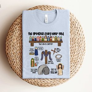 The Greatest Story Ever Told Shirt Christian Easter Shirt Easter Gift For Christian He Is Risen The Greatest Love Story Ever Told Unique revetee 3