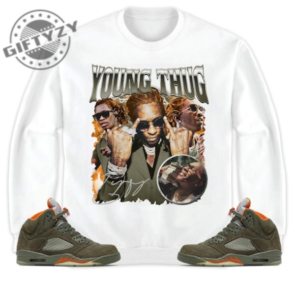 Jordan 5 Olive Unisex Shirt Kid Toddler Sweatshirt Young Thg Vt Tshirt Trendy Hoodie Shirt To Match Sneaker giftyzy 5