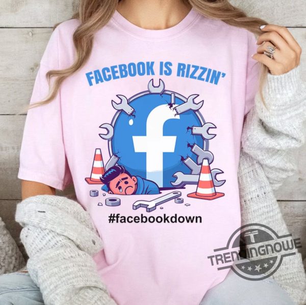 Facebook Down Shirt Facebook Is Rizzin Shirt He Is Rizzin Sweatshirt Funny Easter Day Shirt Meme Shirt trendingnowe 2