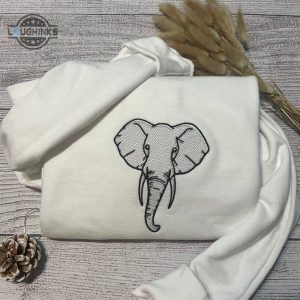 elephant embroidered sweatshirt womens embroidered sweatshirts tshirt sweatshirt hoodie trending embroidery tee gift laughinks 1