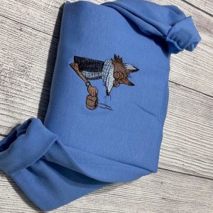fox embroidered sweatshirt womens embroidered sweatshirts tshirt sweatshirt hoodie trending embroidery tee gift laughinks 1 1