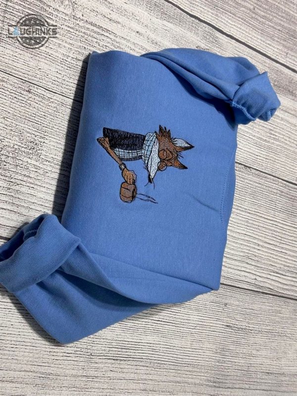 fox embroidered sweatshirt womens embroidered sweatshirts tshirt sweatshirt hoodie trending embroidery tee gift laughinks 1 1