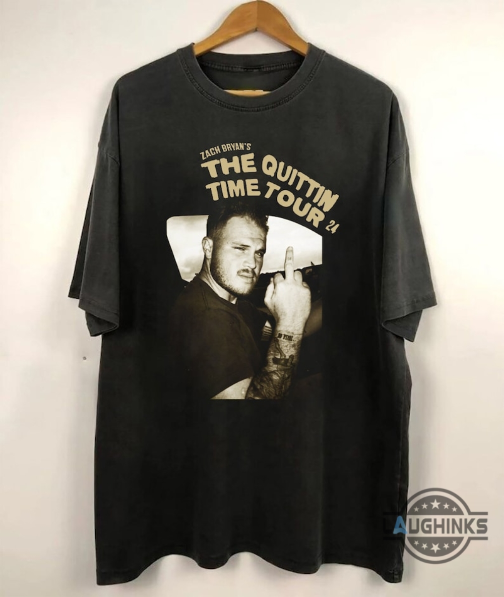 Zach Bryan Concert Outfit Zach Bryan Middle Finger Shirt Sweatshirt Hoodie Mens Womens The Quittin Time Tour 2024 Shirts Western Country Music Gift For Fan