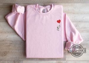 tee shirt snoopy the peanuts embroidered tshirt sweatshirt hoodie mens womens adorable snoopy love heart balloon embroidery crewneck shirts cartoon tee laughinks 1