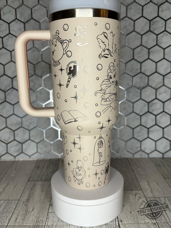 Beauty And The Beast Stanley Cup Disney Stanley Beauty And The Beast Engraved Stanley Tumbler Tropical Vibes Insulated Cup Disney Fan Gift trendingnowe 2