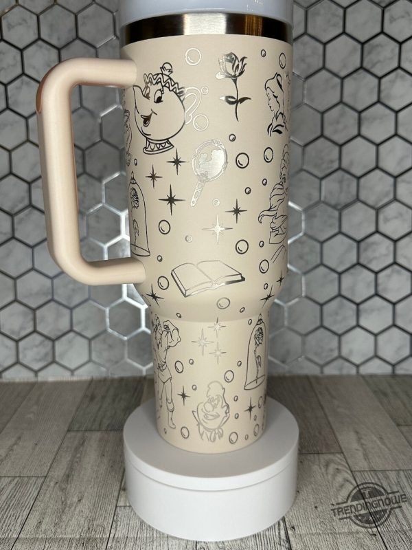 Beauty And The Beast Stanley Cup Disney Stanley Beauty And The Beast Engraved Stanley Tumbler Tropical Vibes Insulated Cup Disney Fan Gift trendingnowe 3