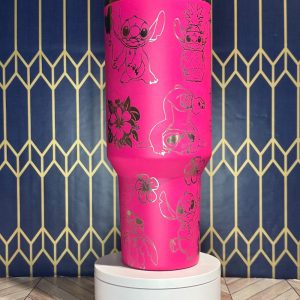 Stitch Stanley Cup Hot Pink Stitch Stanley Lilo And Stitch Laser Engraved Stanley Tumbler Tropical Vibes Insulated Cup Disney Fan Gift trendingnowe 5