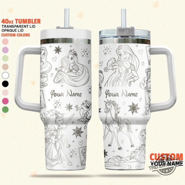 Disney Tangled Rapunzel Princess Stanley Cup Disney Characters Stanley Tumbler Personalized Name Disney Stanley Cup 40Oz Tumbler trendingnowe 2