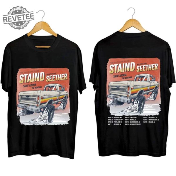 Staind 2024 Tailgate Tour Shirt Staind Band Fan Shirt Tailgate 2024 Concert Shirt Staind 2024 Concert Shirt Unique revetee 1