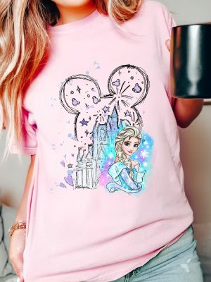 Disney Castle Princess Elsa Shirt Princess Elsa Shirt Frozen Elsa Shirt Castle Shirt Disney Magic Kingdom Shirt Unique revetee 2