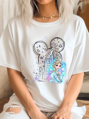 Disney Castle Princess Elsa Shirt Princess Elsa Shirt Frozen Elsa Shirt Castle Shirt Disney Magic Kingdom Shirt Unique revetee 3