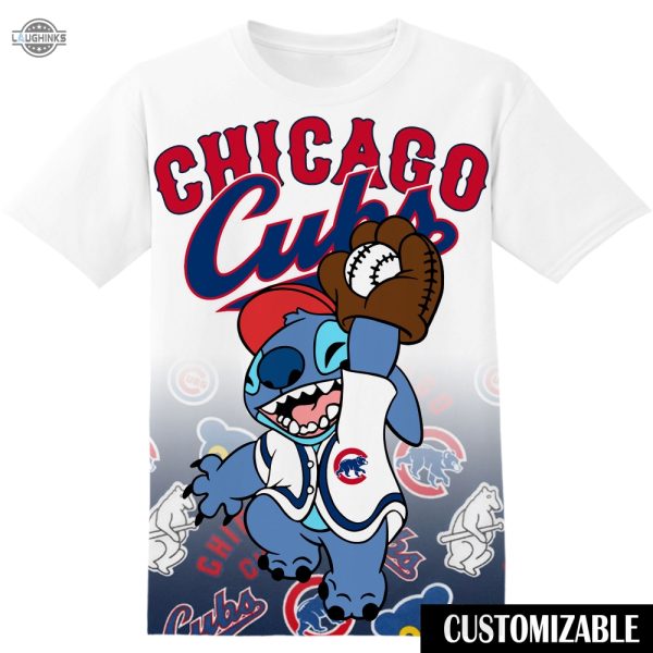 mlb chicago cubs stitch disney tshirt adult and kid tshirt qdh tee shirt sweatshirt hoodie mens womens laughinks 1 1