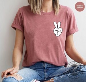 Disney Pocket Size Peace Sign Shirt Disneyworld Sweatshirt Peace Mickey Tshirt Matching Disney Pals Hoodie Disneyland Retro Disney Shirt giftyzy 2