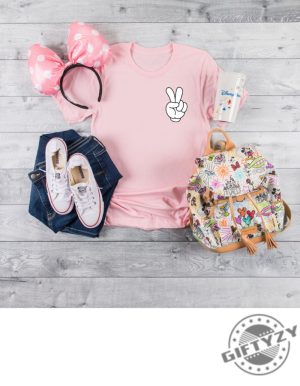 Disney Pocket Size Peace Sign Shirt Disneyworld Sweatshirt Peace Mickey Tshirt Matching Disney Pals Hoodie Disneyland Retro Disney Shirt giftyzy 8