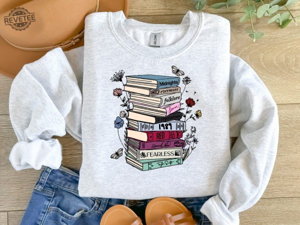 Albums As Books Sweatshirt Trendy Aesthetic For Book Lovers Taylor Swift Merch Store Taylor Swift Albums Taylor Swift Merchandise Unique revetee 3
