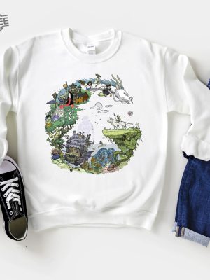 Spirited Away Studio Ghibli Sweatshirt Howls Moving Castle Sweatshirt Studio Ghibli Movies Studio Ghibli New Movie Unique revetee 4