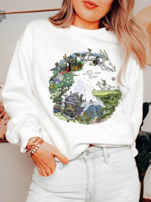 Spirited Away Studio Ghibli Sweatshirt Howls Moving Castle Sweatshirt Studio Ghibli Movies Studio Ghibli New Movie Unique revetee 5