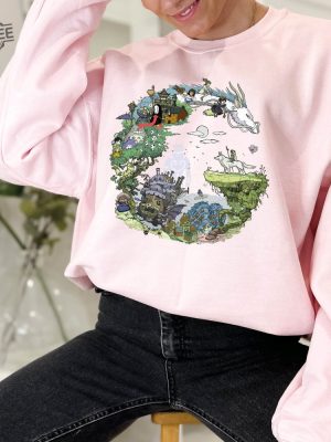 Spirited Away Studio Ghibli Sweatshirt Howls Moving Castle Sweatshirt Studio Ghibli Movies Studio Ghibli New Movie Unique revetee 8