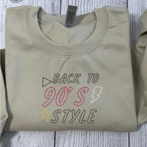 back to the 90s embroidered sweatshirt womens embroidered sweatshirts tshirt sweatshirt hoodie trending embroidery tee gift laughinks 1