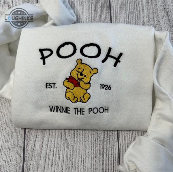 winnie the pooh embroidered sweatshirt gift for herhim womens embroidered sweatshirts tshirt sweatshirt hoodie trending embroidery tee gift laughinks 1