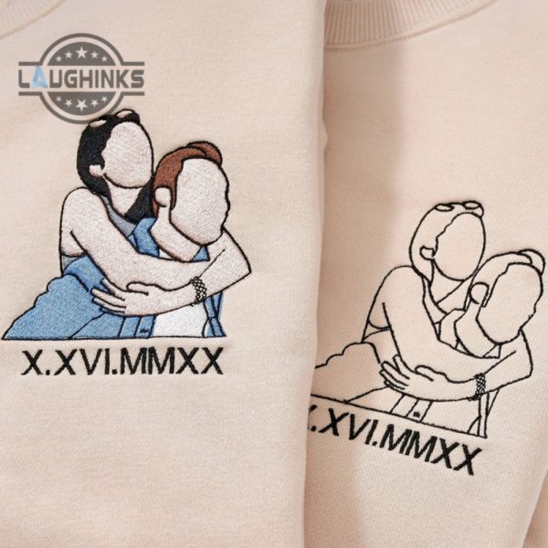 custom photo embroidered apparel tshirt sweatshirt hoodie trending embroidery tee gift laughinks 1 2