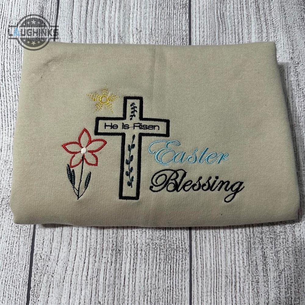 Easter Blessing Womens Embroidered Sweatshirts Tshirt Sweatshirt Hoodie Trending Embroidery Tee Gift