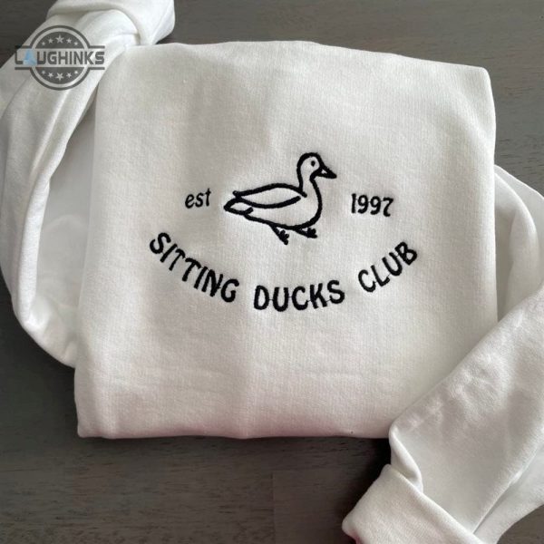 sitting ducks womens embroidered sweatshirts tshirt sweatshirt hoodie trending embroidery tee gift laughinks 1 2