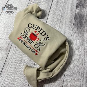 cupid coffee co embroidered sweatshirt womens embroidered sweatshirts tshirt sweatshirt hoodie trending embroidery tee gift laughinks 1 1