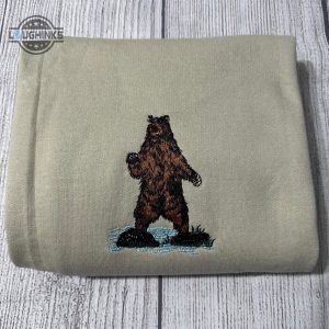 brown bear bear embroidered crewneck womens embroidered sweatshirts tshirt sweatshirt hoodie trending embroidery tee gift laughinks 1
