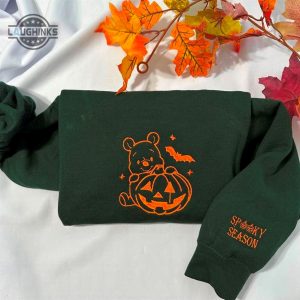 halloween winnie the pooh embroidered sweatshirt womens embroidered sweatshirts tshirt sweatshirt hoodie trending embroidery tee gift laughinks 1 1