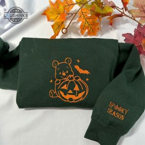 halloween winnie the pooh embroidered sweatshirt womens embroidered sweatshirts tshirt sweatshirt hoodie trending embroidery tee gift laughinks 1 2