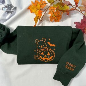 halloween winnie the pooh embroidered sweatshirt womens embroidered sweatshirts tshirt sweatshirt hoodie trending embroidery tee gift laughinks 1 3