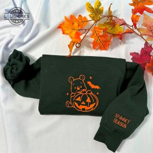 halloween winnie the pooh embroidered sweatshirt womens embroidered sweatshirts tshirt sweatshirt hoodie trending embroidery tee gift laughinks 1 5