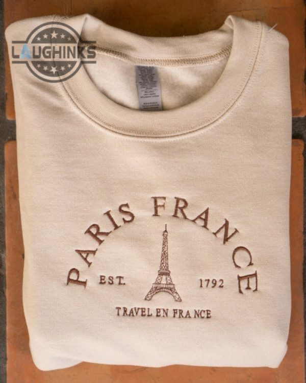 paris france embroidered crewneck embroidery tshirt sweatshirt hoodie gift