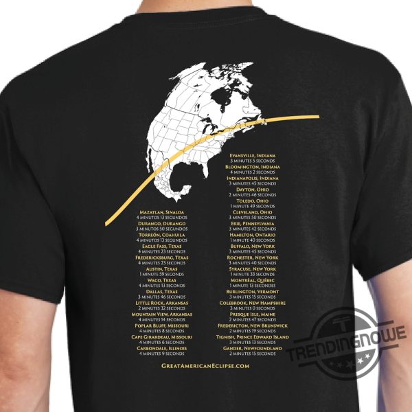 2024 Eclipse Tour Shirt Glow In The Dark Corona Shirt With Concert Great American Eclipse trendingnowe.com 2