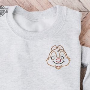 chip dale embroidered crewneck disney embroidered sweatshirt chipmunk crewneck disney princess sweatshirt womens disney crewneck embroidery tshirt sweatshirt hoodie gift laughinks 1