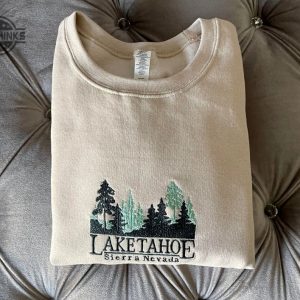 lake tahoe embroidered crewneck embroidery tshirt sweatshirt hoodie gift