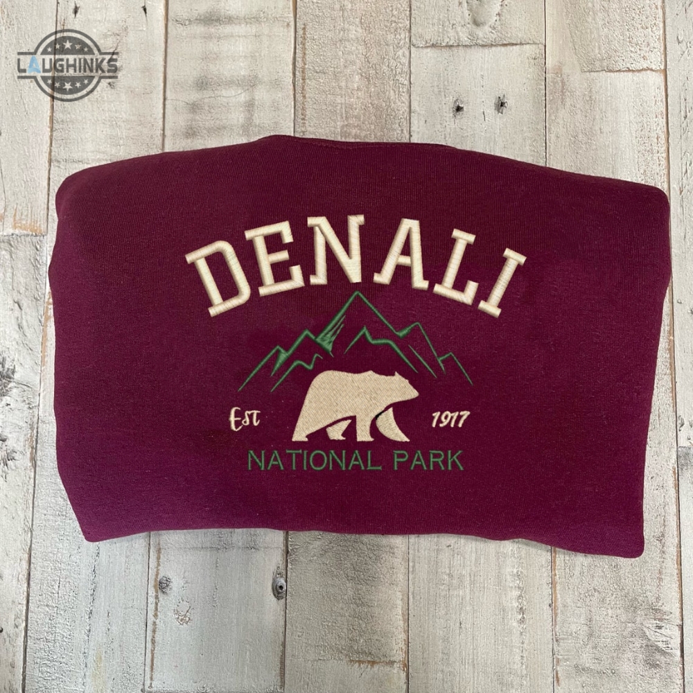 Denali National Park Embroidered Crewneck Embroidered Crewneck National Park Sweatshirt Embroidery Tshirt Sweatshirt Hoodie Gift