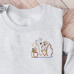 lady the tramp embroidered crewneck disney embroidered sweatshirt disney dog mom sweatshirt womens disney crewneck embroidery tshirt sweatshirt hoodie gift laughinks 1