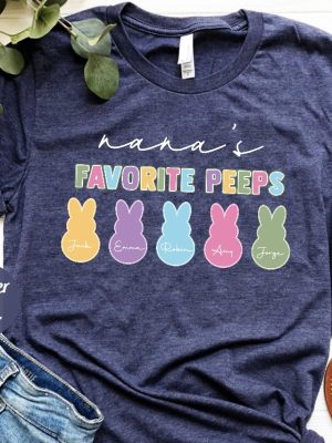 Nanas Favorite Peeps Easter Shirt Easter Shirts For Woman Easter Shirts For Men Womens Easter Shirts Unique revetee 2