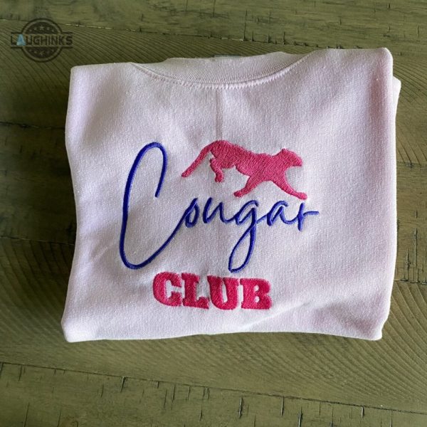 cougar club embroidered crewneck milf vintage sweatshirt trendy crewneck embroidery tshirt sweatshirt hoodie gift laughinks 1 1