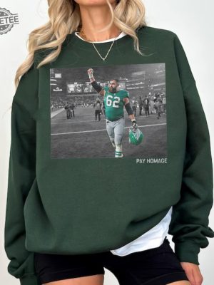 Vintage Jason Kelce Pay Homage Shirt Jason Kelce Retirement Tee Jason Kelce Merch Jason Kelce Hoodie Unique revetee 3