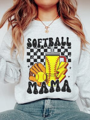 Retro Softball Mama Shirt Glitter Softball Shirt Sublimation Design Softball Mom Shirt Ideas Usa Softball Shirt Unique revetee 6