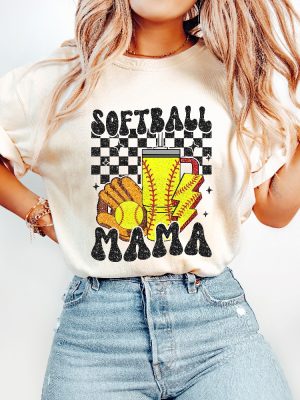 Retro Softball Mama Shirt Glitter Softball Shirt Sublimation Design Softball Mom Shirt Ideas Usa Softball Shirt Unique revetee 8