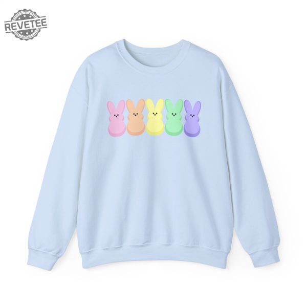 Peep My Sweatshirt Candy Peeps Tee Egg Hunt Shirt Spring Room Mom Christian Spring Eggs And Bunnies Pastel Easter Rainbow Easter Unique revetee 1