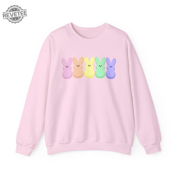 Peep My Sweatshirt Candy Peeps Tee Egg Hunt Shirt Spring Room Mom Christian Spring Eggs And Bunnies Pastel Easter Rainbow Easter Unique revetee 3