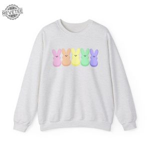 Peep My Sweatshirt Candy Peeps Tee Egg Hunt Shirt Spring Room Mom Christian Spring Eggs And Bunnies Pastel Easter Rainbow Easter Unique revetee 5