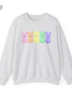 Peep My Sweatshirt Candy Peeps Tee Egg Hunt Shirt Spring Room Mom Christian Spring Eggs And Bunnies Pastel Easter Rainbow Easter Unique revetee 5